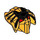 LEGO Bright Light Orange Bionicle Toa Mahri Hewkii / Jaller Head with Red Eyes (Hewki) (59531)