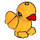 LEGO Orange clair brillant Oiseau avec Feet Seperate avec Bec Orange et Noir Yeux (12201 / 98940)