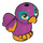 LEGO Bright Light Orange Bird with Feet Together with Magenta Body and Orange Eyes (36377)