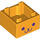 LEGO Orange clair brillant Boîte 2 x 2 avec Smiling Face (2821 / 104482)