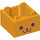 LEGO Helles Licht Orange Box 2 x 2 mit Smiling Gesicht (2821 / 104482)