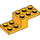 LEGO Klar Ljus Orange Fäste 2 x 5 x 1.3 med Hål (11215 / 79180)