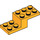 LEGO Orange clair brillant Support 2 x 5 x 1.3 avec des trous (11215 / 79180)