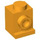LEGO Helder Lichtoranje Steen 1 x 1 met Koplamp en geen slot (4070 / 30069)