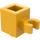 LEGO Helles Licht Orange Backstein 1 x 1 mit Vertikale Clip (O-Clip öffnen, Hohlbolzen) (60475 / 65460)