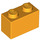 LEGO Helles Licht Orange Backstein 1 x 2 mit Unterrohr (3004 / 93792)
