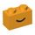 LEGO Helder Lichtoranje Steen 1 x 2 met Smile met buis aan de onderzijde (102574 / 102701)