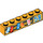 LEGO Lysorange Klods 1 x 6 med Numberplates og 58 (3009 / 34700)