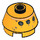 LEGO Helles Licht Orange Backstein 2 x 2 Runden mit Sloped Sides mit R5-A2 Astromech Droid Kopf (39665 / 98100)