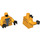 LEGO Bright Light Orange Captain Jonas Minifig Torso (973 / 76382)