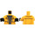 LEGO Lysorange Kaptajn Jonas Minifig Torso (973 / 76382)