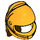 LEGO Bright Light Orange Crash Helmet with Dark Brown Ponytail (36293)
