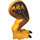 LEGO Bright Light Orange Dinosaur Back Right Leg with Orange and Black Scales (98163)