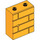 LEGO Helles Licht Orange Duplo Backstein 1 x 2 x 2 mit Backstein Mauer Muster (25550)