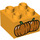 LEGO Bright Light Orange Duplo Brick 2 x 2 with Two Pumpkins (3437 / 23717)