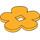 LEGO Bright Light Orange Felt 5.5 x 5.5 Flower with Square Hole (66830)
