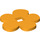 LEGO Orange clair brillant Felt 5.5 x 5.5 Fleur avec Carré Trou (66830)