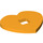 LEGO Helles Licht Orange Felt Herz 4 x 5 mit Platz Loch (66828)