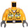 LEGO Helles Licht Orange Firefighter mit Lifejacket Minifig Torso (973 / 76382)