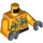 LEGO Lysorange Brandmand med Redningsvest Minifig Torso (973 / 76382)