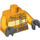 LEGO Orange clair brillant Fireman Torse avec Jaune Stripe, Grand Chest Pocket, et Brown Courroie (76382 / 88585)