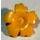 LEGO Helles Licht Orange Blume mit Serrated Blütenblätter (93080)