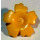 LEGO Bright Light Orange Flower with Serrated Petals with Small Pin (93080)