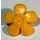 LEGO Leuchtendes helles Orange Blume mit Glatt Blütenblätter mit Klein Pin (93080)