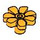 LEGO Bright Light Orange Flower with Squared Petals (without Reinforcement) (4367 / 32606)