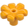 LEGO Bright Light Orange Flower with Squared Petals (without Reinforcement) (4367 / 32606)