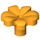 LEGO Helles Licht Orange Blume mit Squared Blütenblätter (ohne Verstärkung) (4367 / 32606)