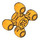 LEGO Orange clair brillant Équipement avec 4 Knobs (32072 / 49135)