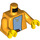 LEGO Leuchtendes helles Orange Mädchen im Bright Licht Orange Jacke Minifigur Torso (973 / 76382)