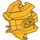 LEGO Bright Light Orange Hand Armor with Ball Joint Socket (92233)