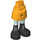 LEGO Bright Light Orange Hip with Basic Curved Skirt with Black Laced Boots with Thin Hinge (2241)