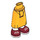 LEGO Bright Light Orange Hip with Medium Skirt with Dark Red shoes (59794)