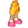 LEGO Bright Light Orange Hip with Rolled Up Shorts with Coral Shoes with Thin Hinge (36198)