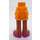 LEGO Bright Light Orange Hip with Short Double Layered Skirt with Purple shoes (92818)