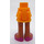 LEGO Orange clair brillant Hanche avec Court Double Layered Skirt avec Purple shoes (92818)
