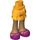 LEGO Bright Light Orange Hip with Short Double Layered Skirt with Purple shoes (92818)