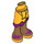 LEGO Helles Licht Orange Hüfte mit Wellig Skirt mit Purple Wave und Purple / Orange Sandals (20381)