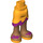 LEGO Bright Light Orange Hip with Wavy Skirt with Purple Wave and Purple / Orange Sandals (20381)