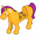 LEGO Naranja claro brillante Caballo con Morado Mane (33913)