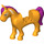 LEGO Naranja claro brillante Caballo con Morado Mane (33913)