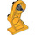 LEGO Orange clair brillant Grand Jambe avec Épingle - Droite (70943)