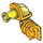 LEGO Bright Light Orange Left Arm with Armor and Trans-Neon Orange Shoulder (24101)