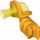 LEGO Helder Lichtoranje Links Arm met Armor en Trans-Neon Oranje Schouder (24101)