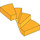 LEGO Orange clair brillant La gauche Escalier 6 x 6 x 4 (28466)