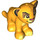 LEGO Arancione chiaro brillante Leone con Bright Chiaro Giallo Paws (14734)