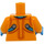 LEGO Leuchtendes helles Orange Lunar Research Astronaut Minifigur Torso (973 / 76382)